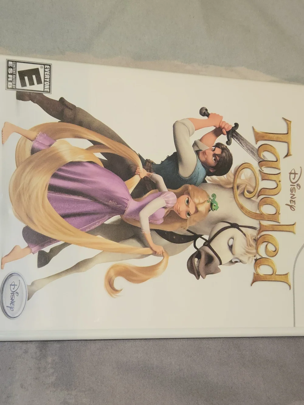 Disney Tangled Video Game - White Case, Purple Cover Art